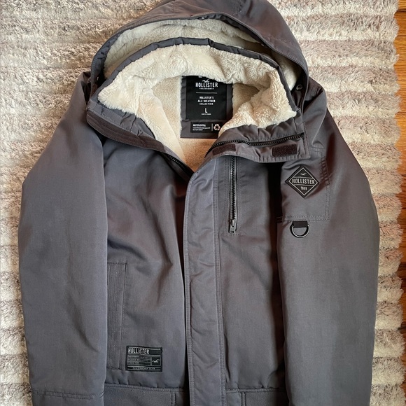 Hollister Other - Hollister Men's Charcoal Hooded Puffer Jacket